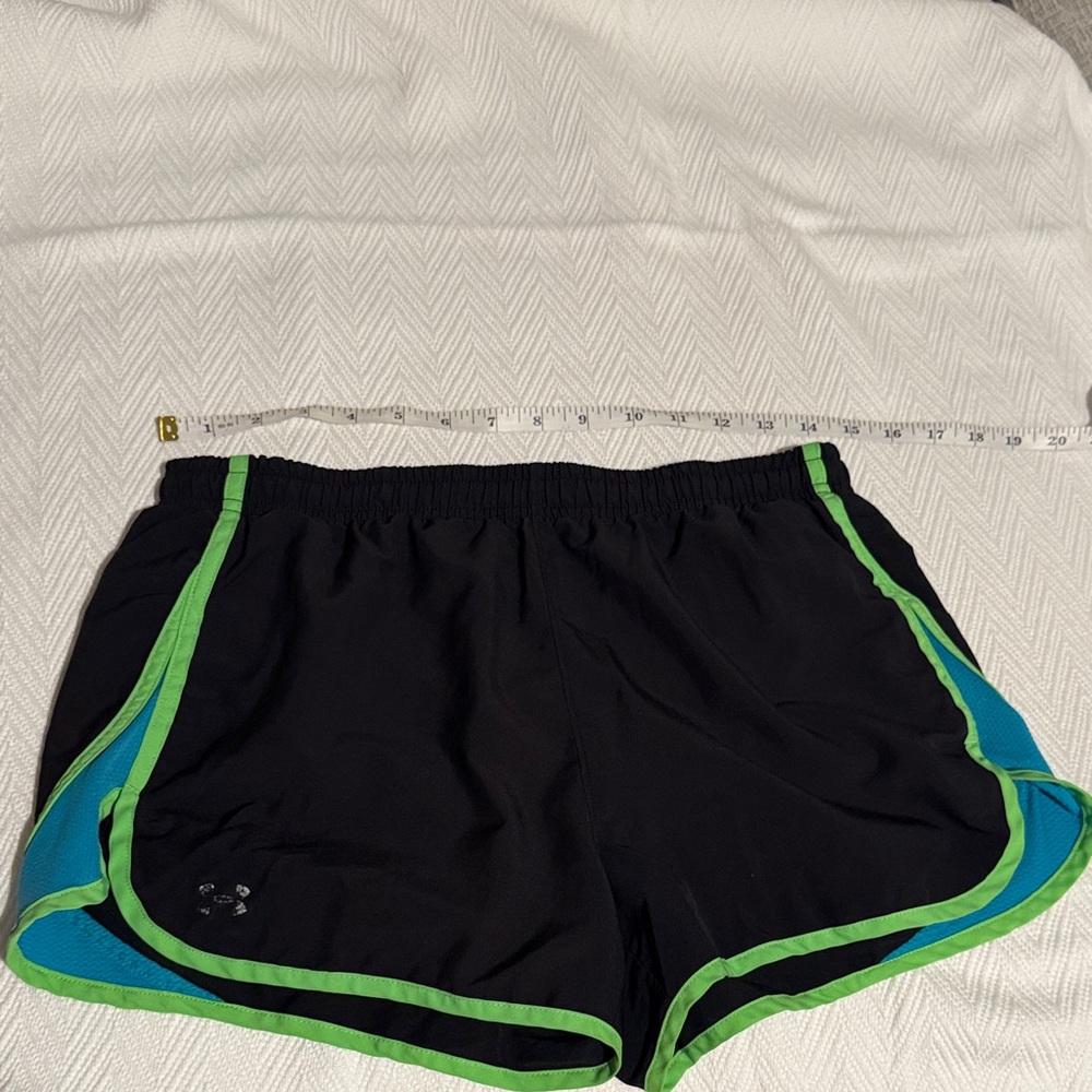 Black and Blue/Green Women's Athletic Shorts